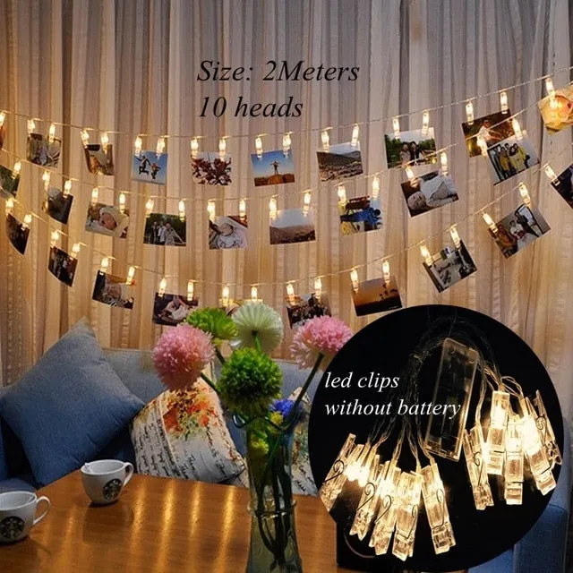 10PCS/set DIY Photo Frame Wooden Clip Paper Picture Holder For Wedding  Baby Shower Birthday Party Photo Booth Props Decoration