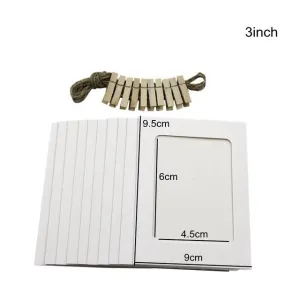 10PCS/set DIY Photo Frame Wooden Clip Paper Picture Holder For Wedding  Baby Shower Birthday Party Photo Booth Props Decoration