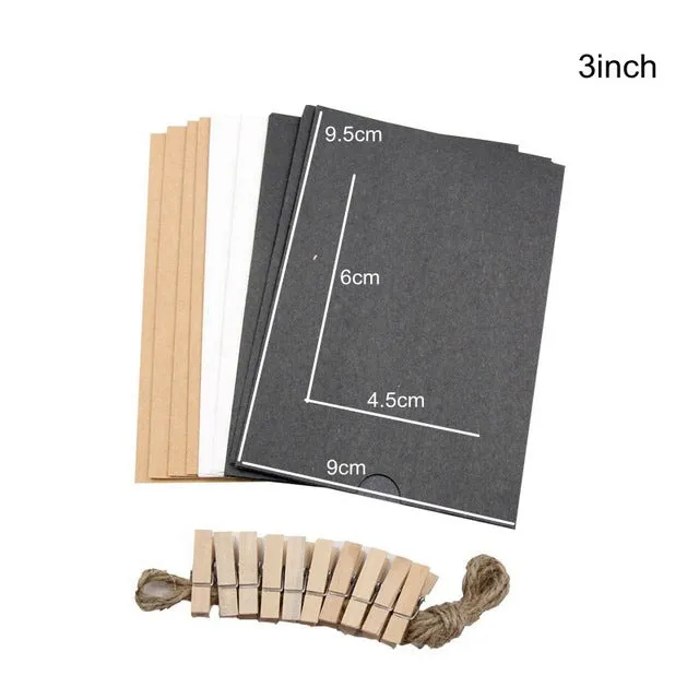 10PCS/set DIY Photo Frame Wooden Clip Paper Picture Holder For Wedding  Baby Shower Birthday Party Photo Booth Props Decoration