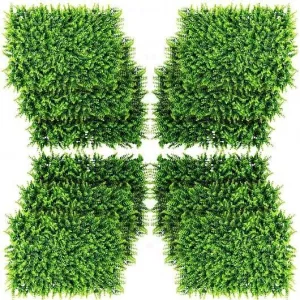 12 Pieces 16 x 24 Inch Artificial Eucalyptus Hedge Plant Privacy Fence Panels