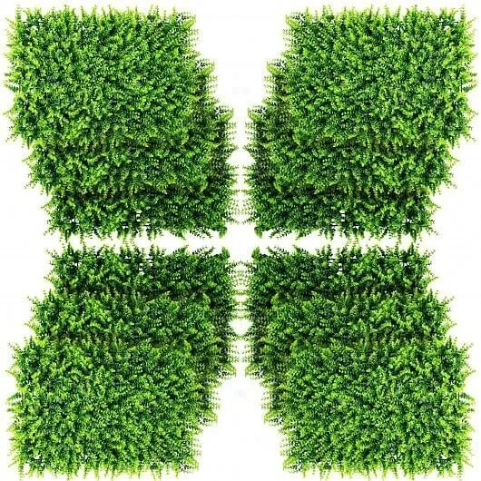 12 Pieces 16 x 24 Inch Artificial Eucalyptus Hedge Plant Privacy Fence Panels