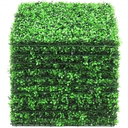 12 Pieces Artificial Peanut Leaf Hedges Panels - Color: Green