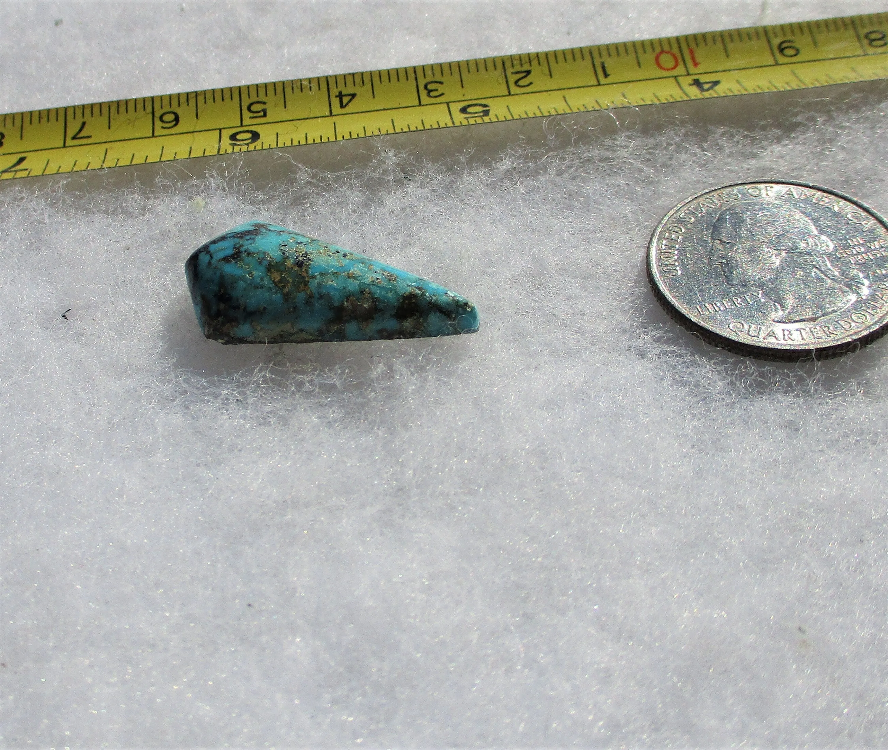 14.7 ct. (29.5x15x6 mm) Natural High Grade Paiute Turquoise Cabochon, Gemstone BJ 016 P
