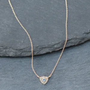 14k Gold Diamond Spinel Station Necklace