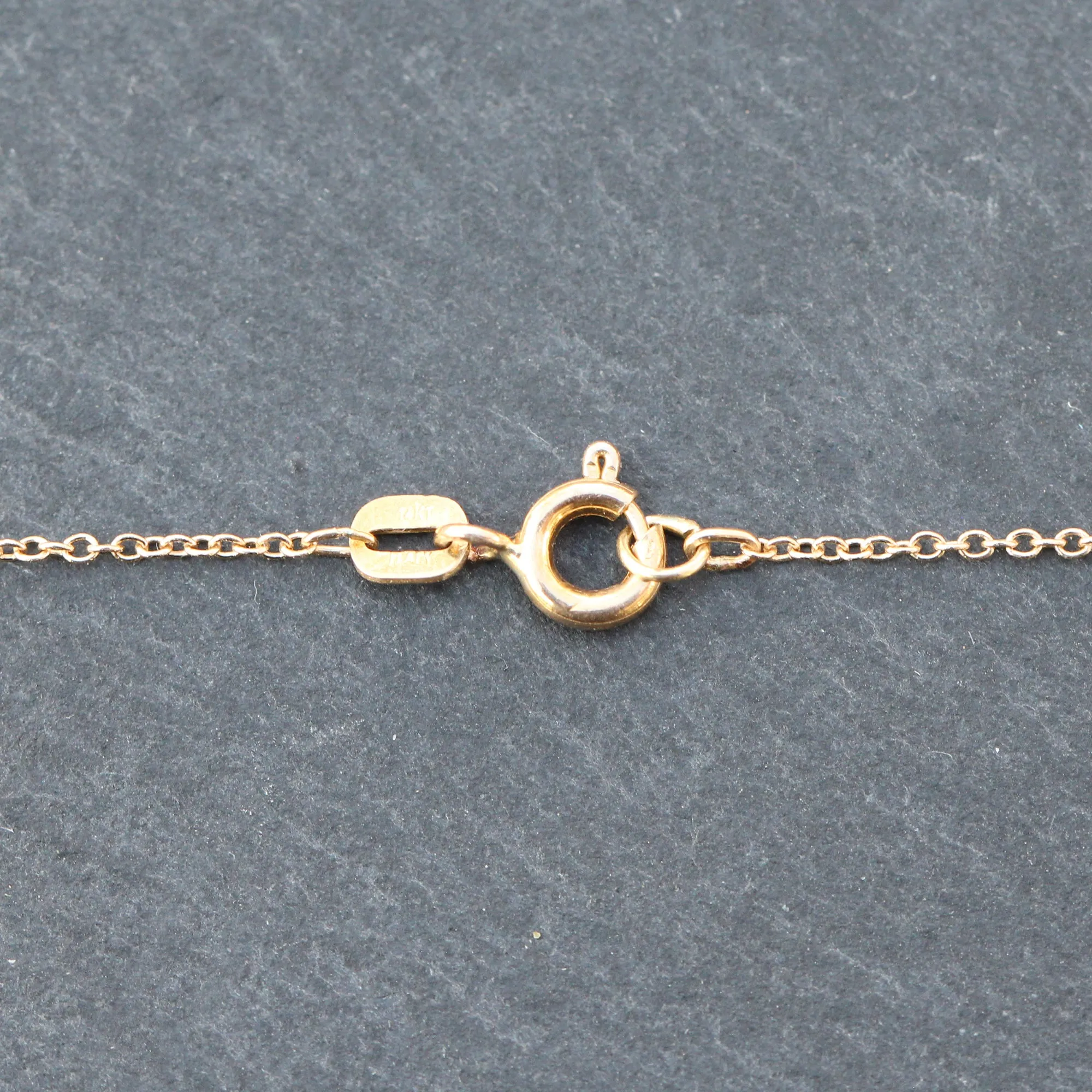 14k Gold Diamond Spinel Station Necklace