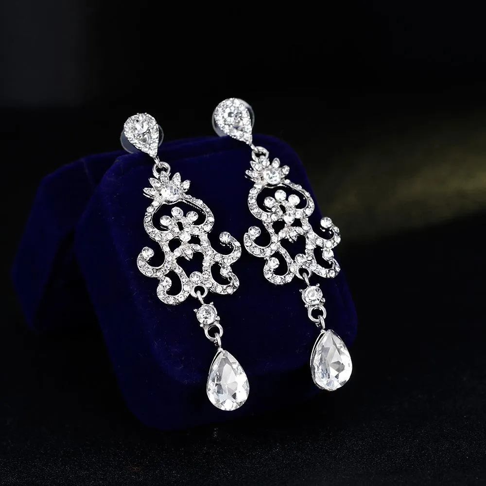 1920s Hollow Teardrop Dangle Earrings|JaosWish