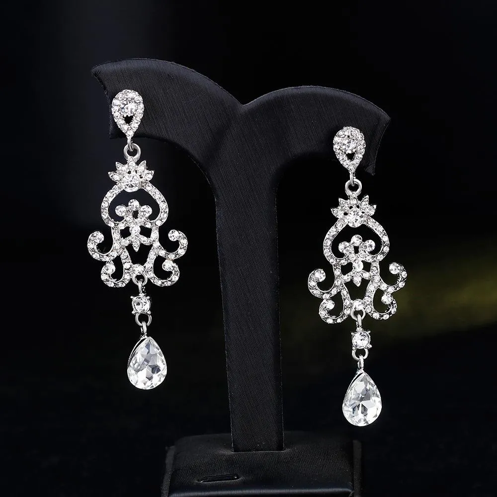 1920s Hollow Teardrop Dangle Earrings|JaosWish