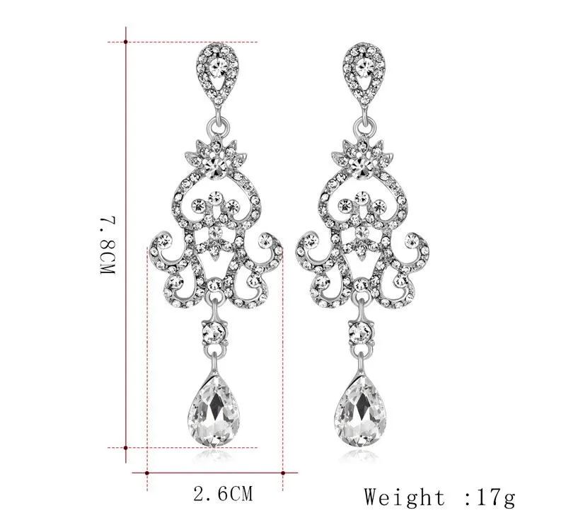 1920s Hollow Teardrop Dangle Earrings|JaosWish