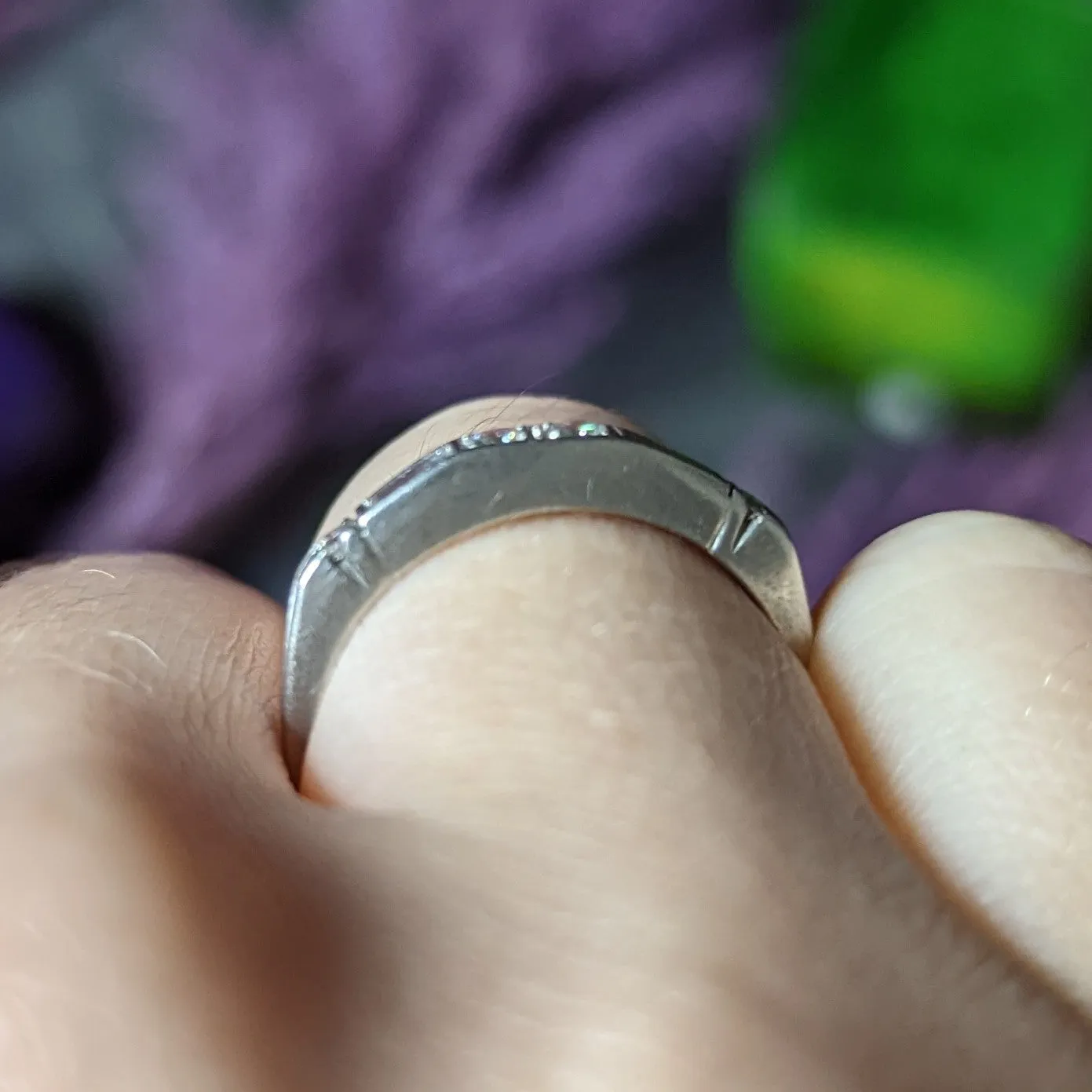 1950's Mid-Century 0.30 CTW Diamond Platinum Wedding Band Vintage Ring
