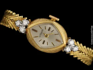1960's Jaeger-LeCoultre Vintage Ladies 14K Gold & Diamond Watch - Boxes & Papers