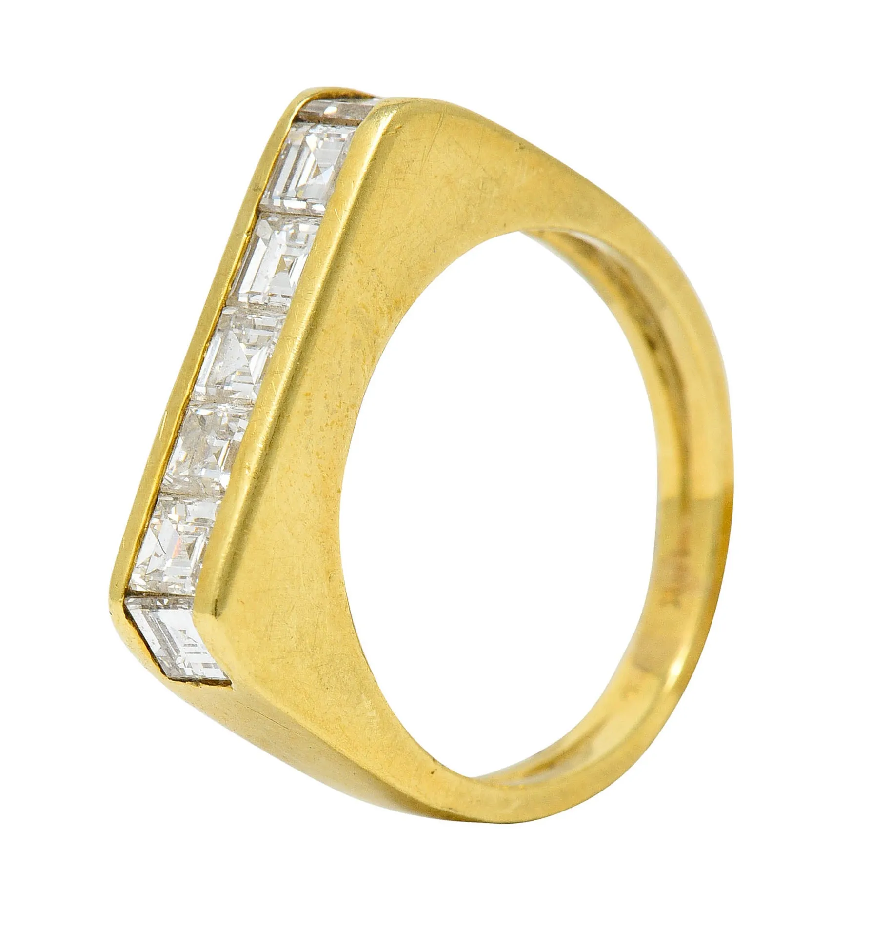 1960's Vintage 1.25 CTW 18 Karat Gold Stacking Band Ring