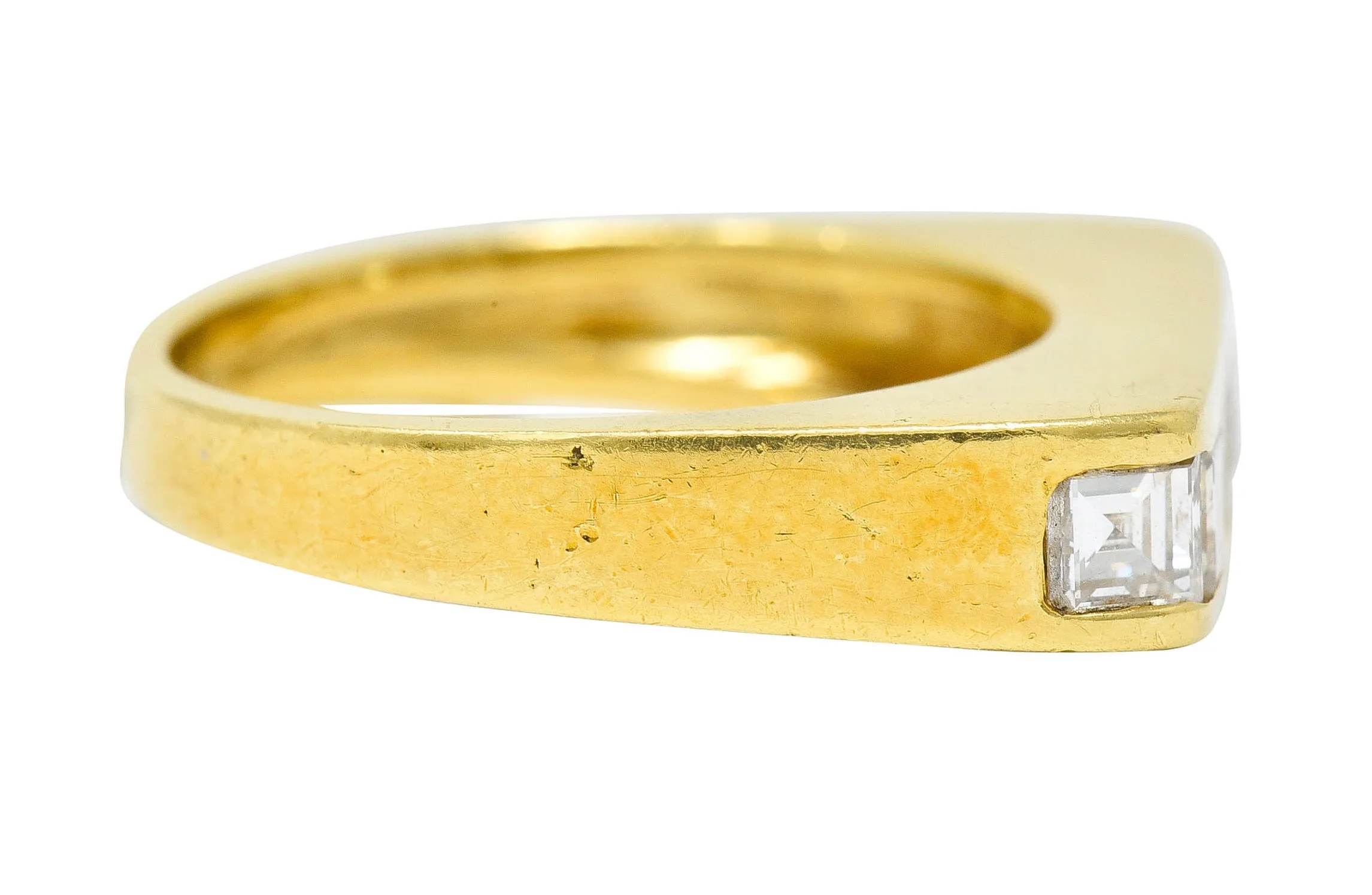 1960's Vintage 1.25 CTW 18 Karat Gold Stacking Band Ring