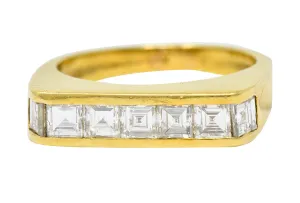 1960's Vintage 1.25 CTW 18 Karat Gold Stacking Band Ring