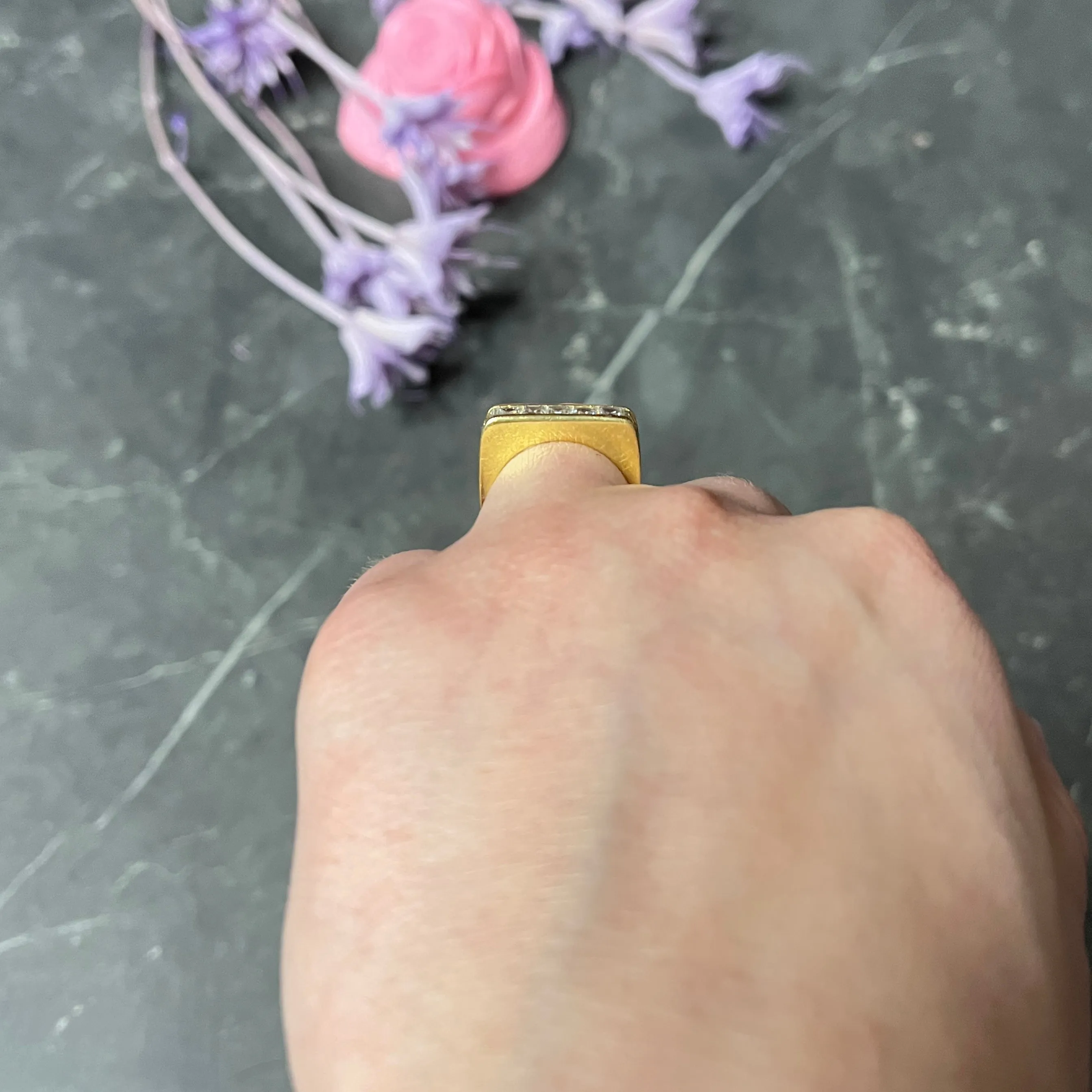 1960's Vintage 1.25 CTW 18 Karat Gold Stacking Band Ring