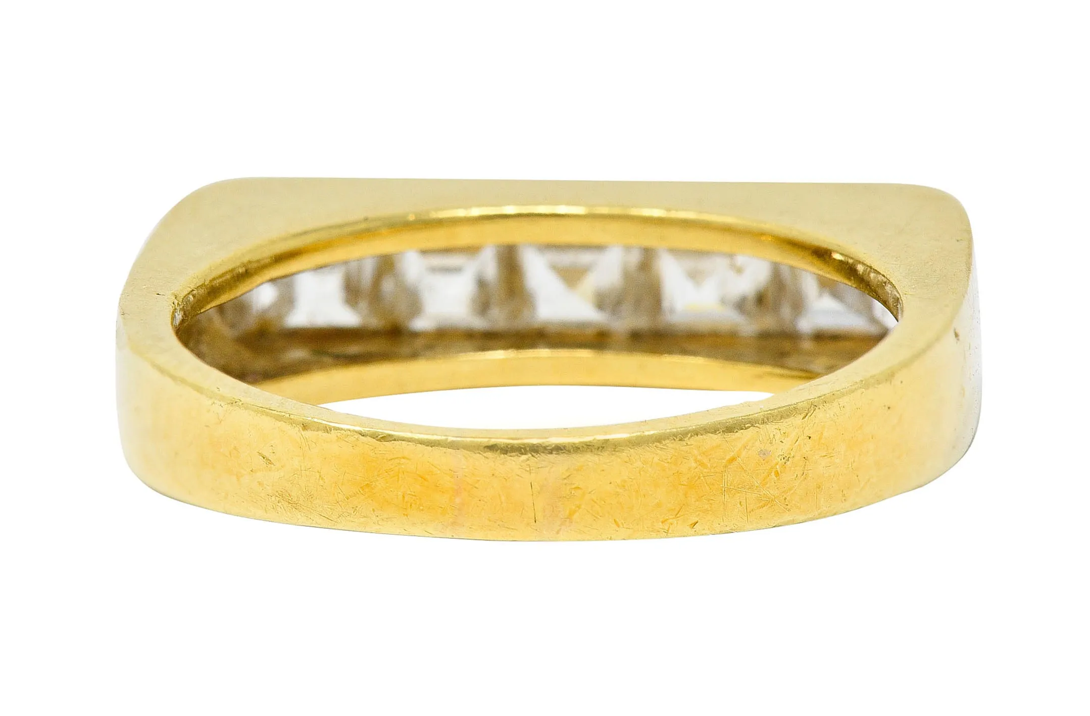 1960's Vintage 1.25 CTW 18 Karat Gold Stacking Band Ring