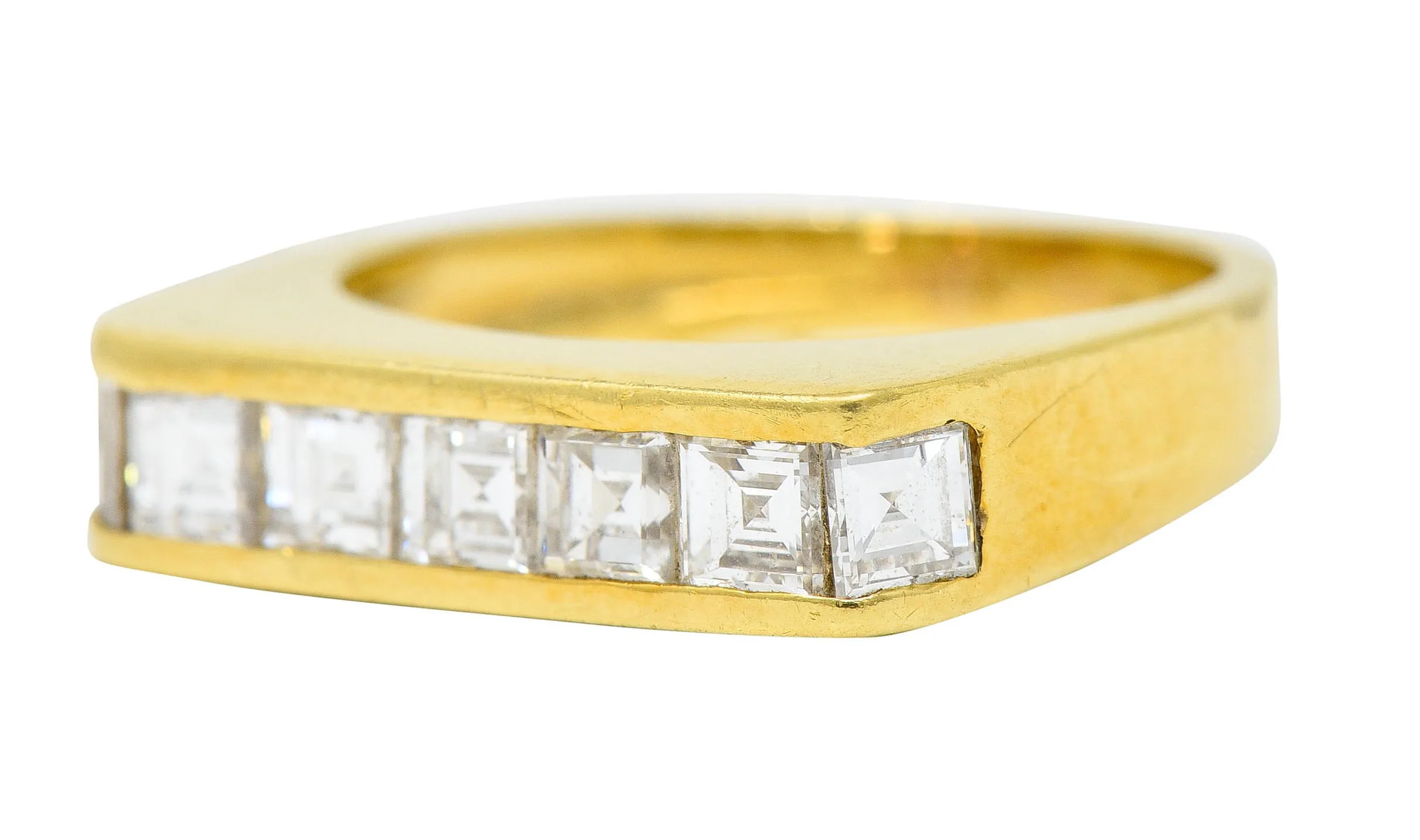 1960's Vintage 1.25 CTW 18 Karat Gold Stacking Band Ring