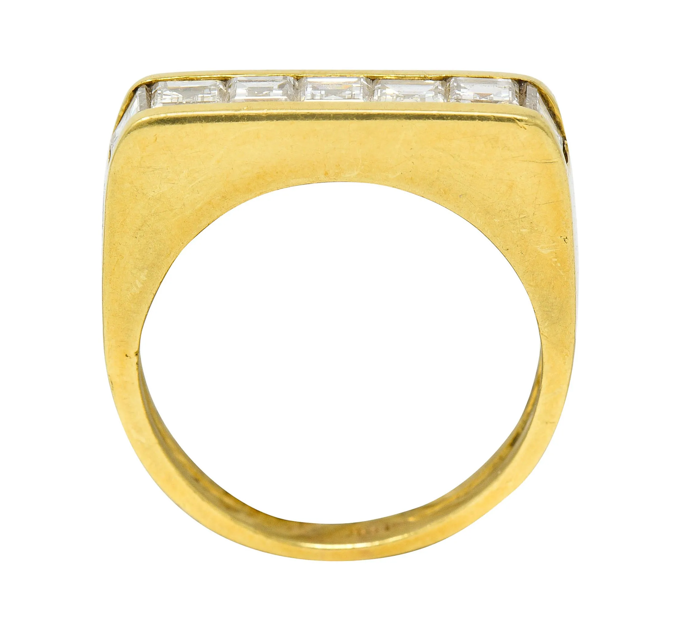1960's Vintage 1.25 CTW 18 Karat Gold Stacking Band Ring