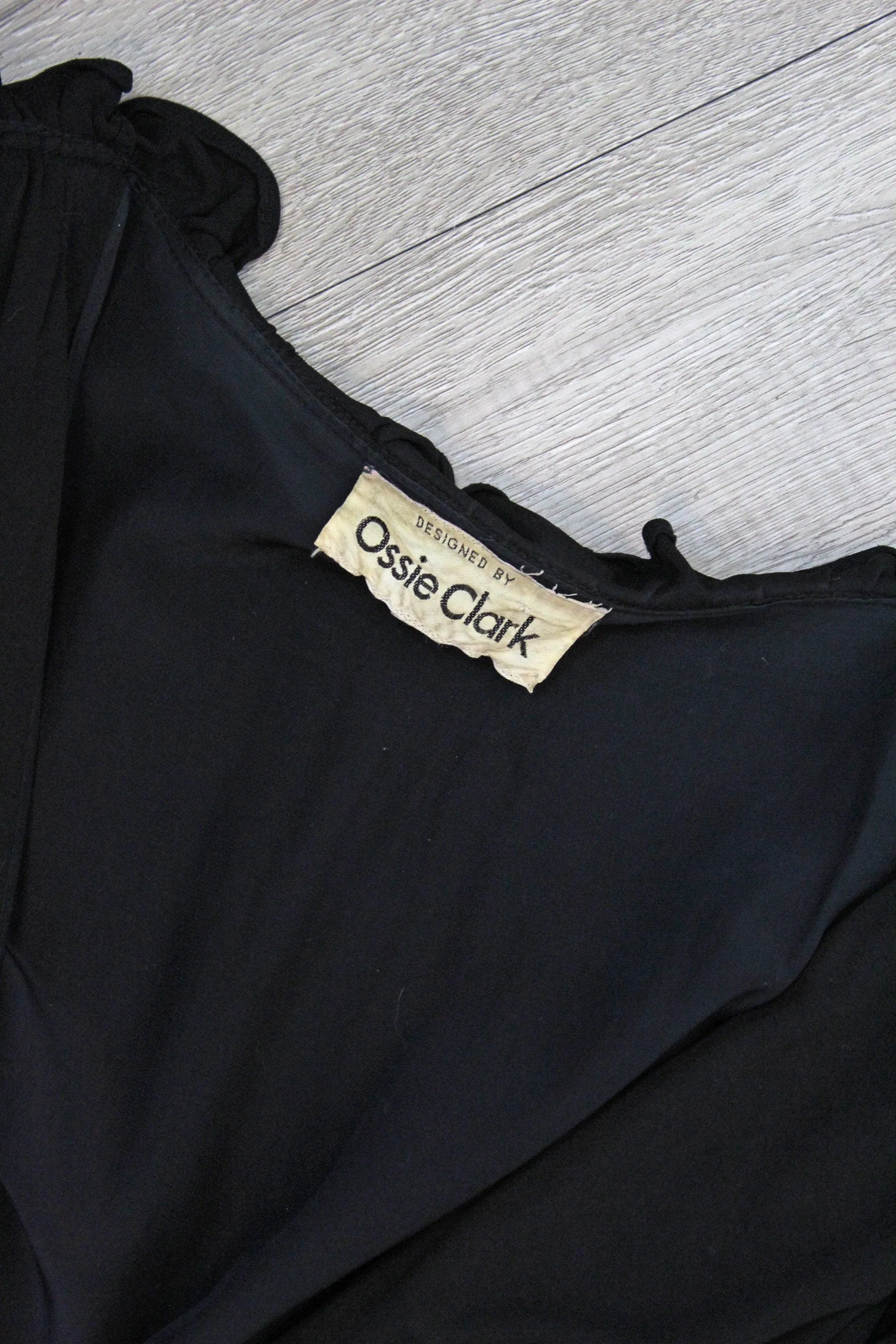 1970s Ossie Clark JERSEY PLUNGE maxi dress xs small | new fall