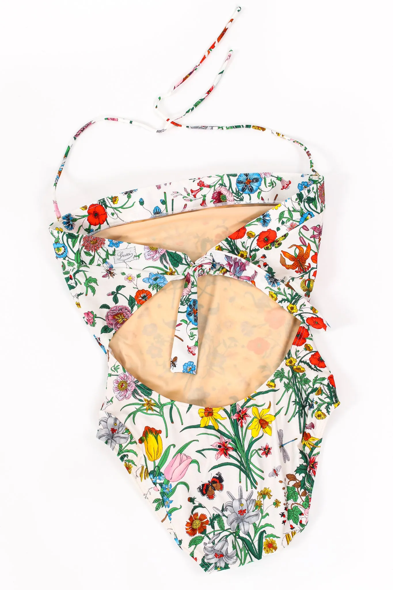 1980s Flora Print One-Piece Maillot