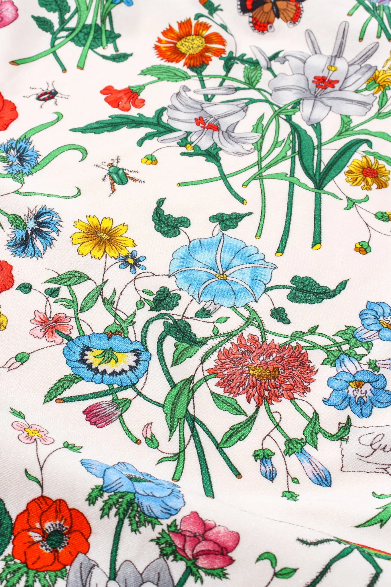 1980s Flora Print One-Piece Maillot