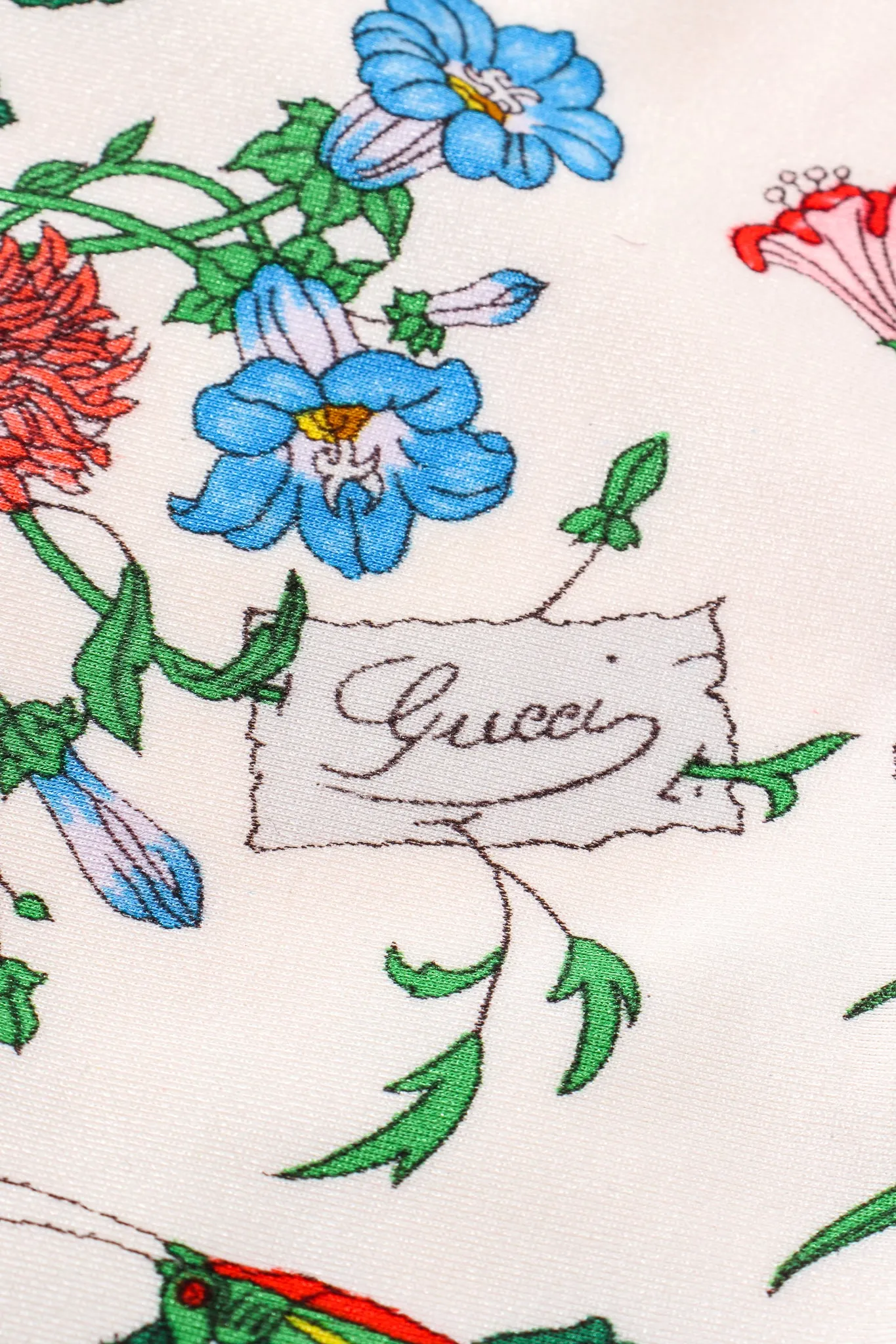 1980s Flora Print One-Piece Maillot