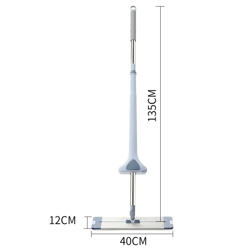 360 Degree Flat Mop Head with 2 Mop Pads