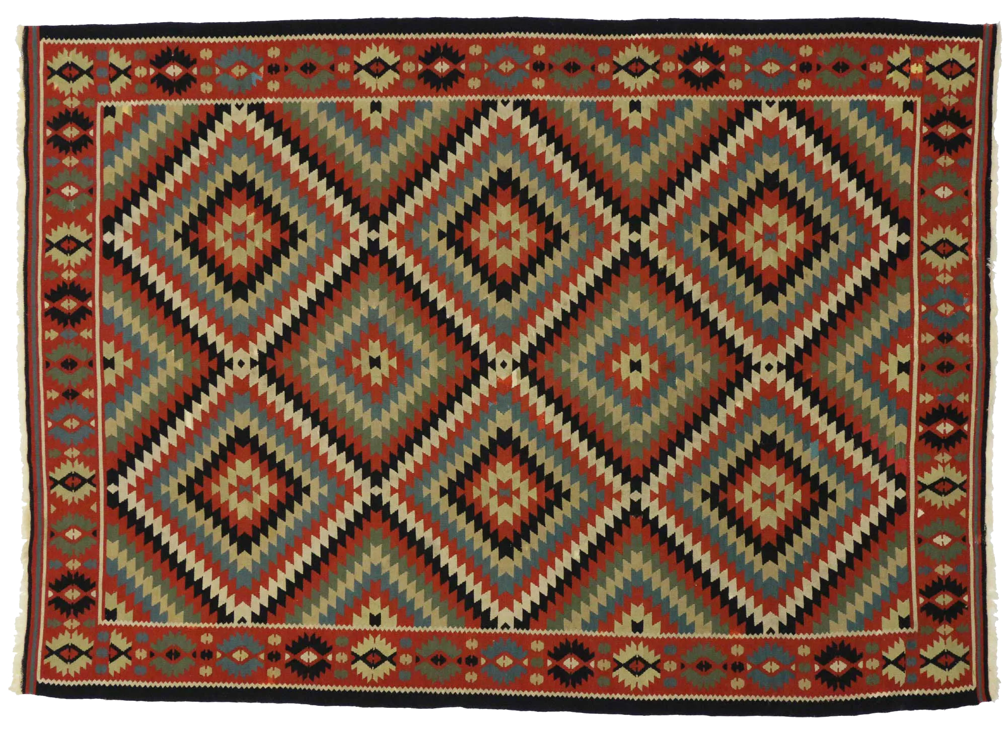 6'11" x 9'8" Vintage Kilim Rug