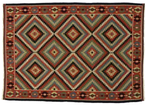 6'11" x 9'8" Vintage Kilim Rug