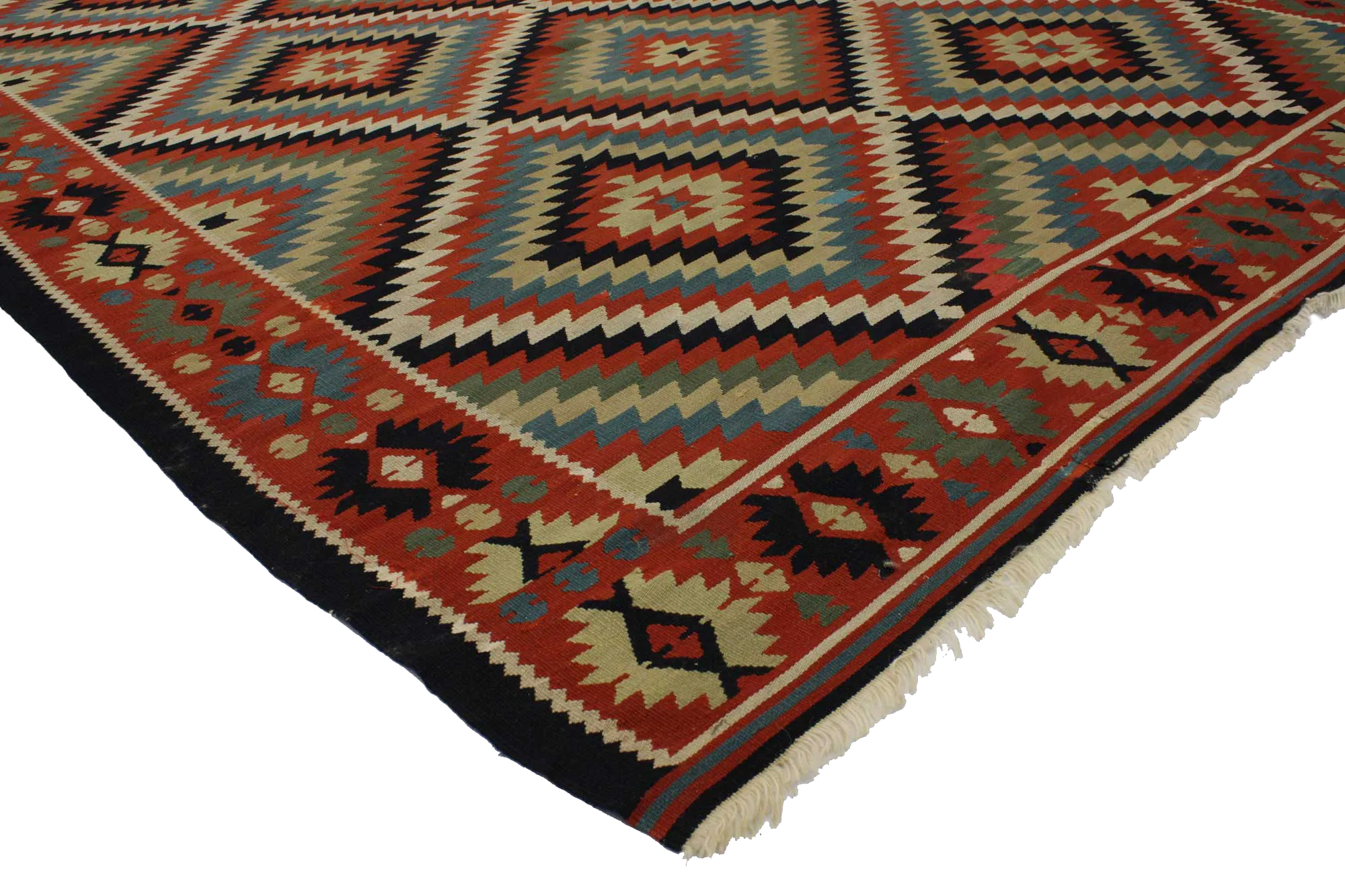 6'11" x 9'8" Vintage Kilim Rug