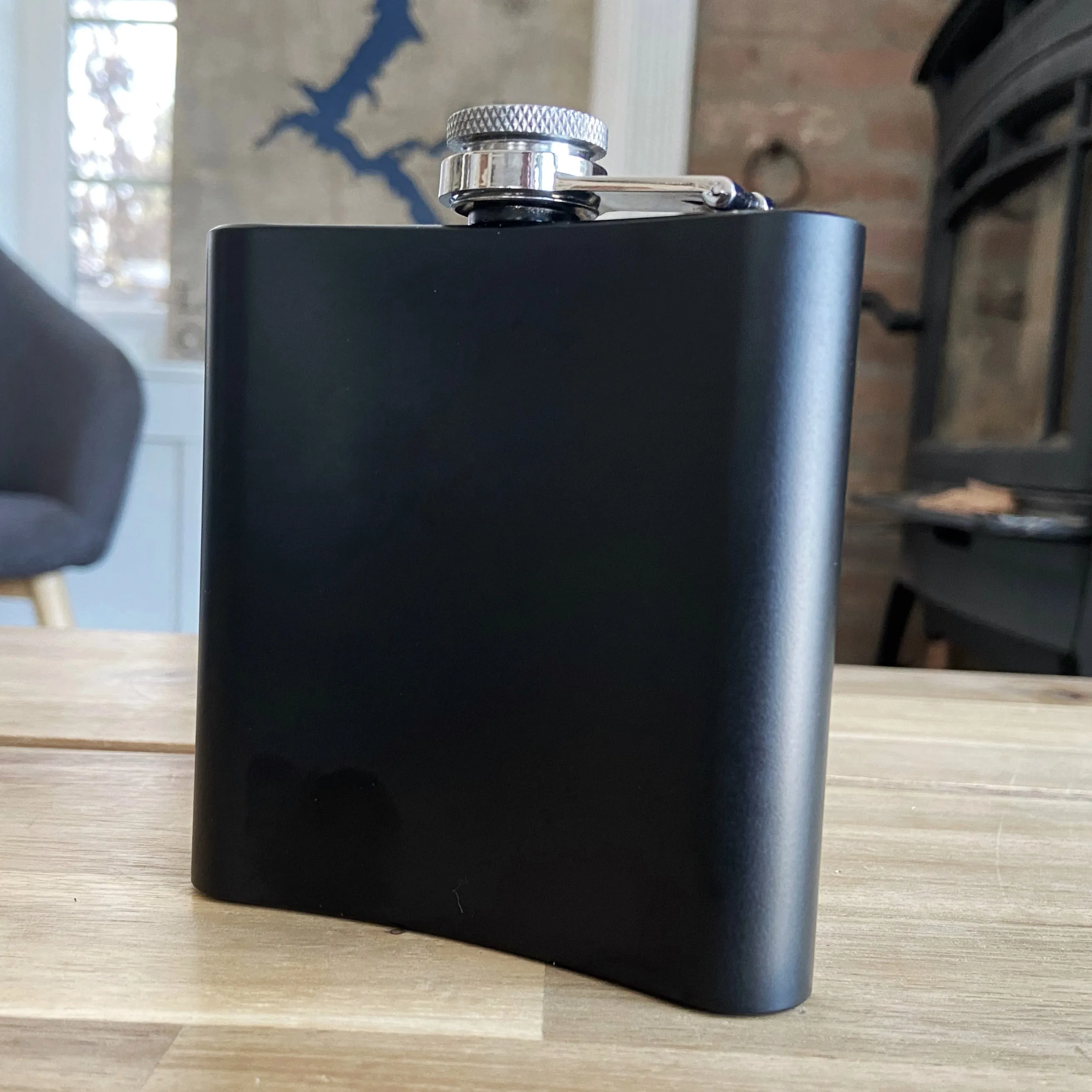 6oz Coeur d’Alene Stainless Steel Flask - personalized engraved flask