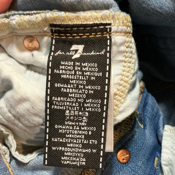 7 for all Mankind Josefina Jeans Sz 26 Boyfriend