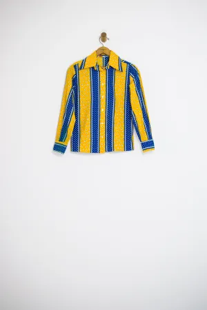 70’s FLOWER POWER BUTTON UP / SMALL