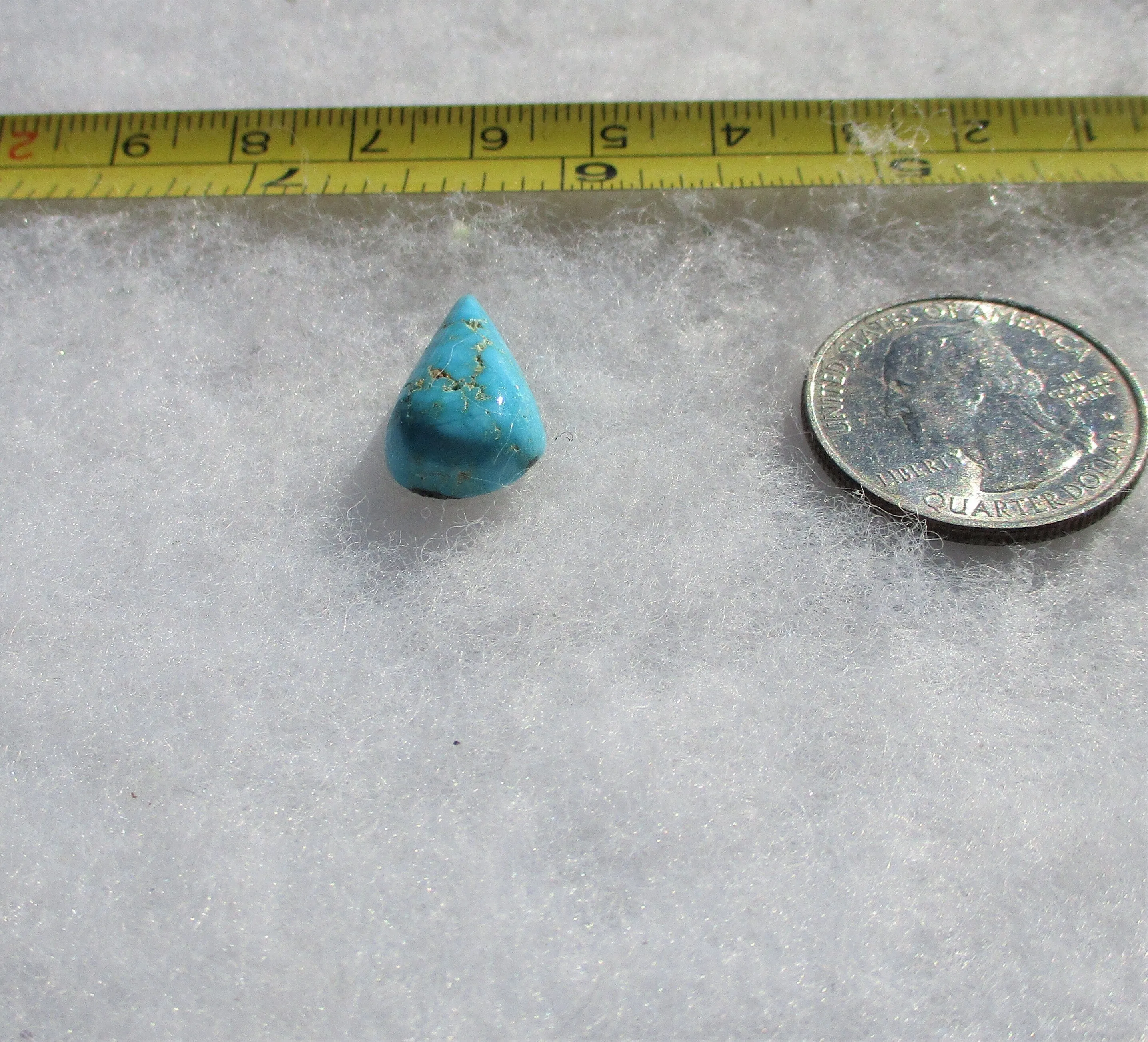 8.3 ct. (29.5x15x6 mm) Natural High Grade Paiute Turquoise Cabochon, Gemstone BJ 023 P
