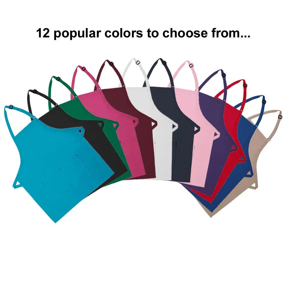 Adult 2-Pocket Bib Apron For Quote Request