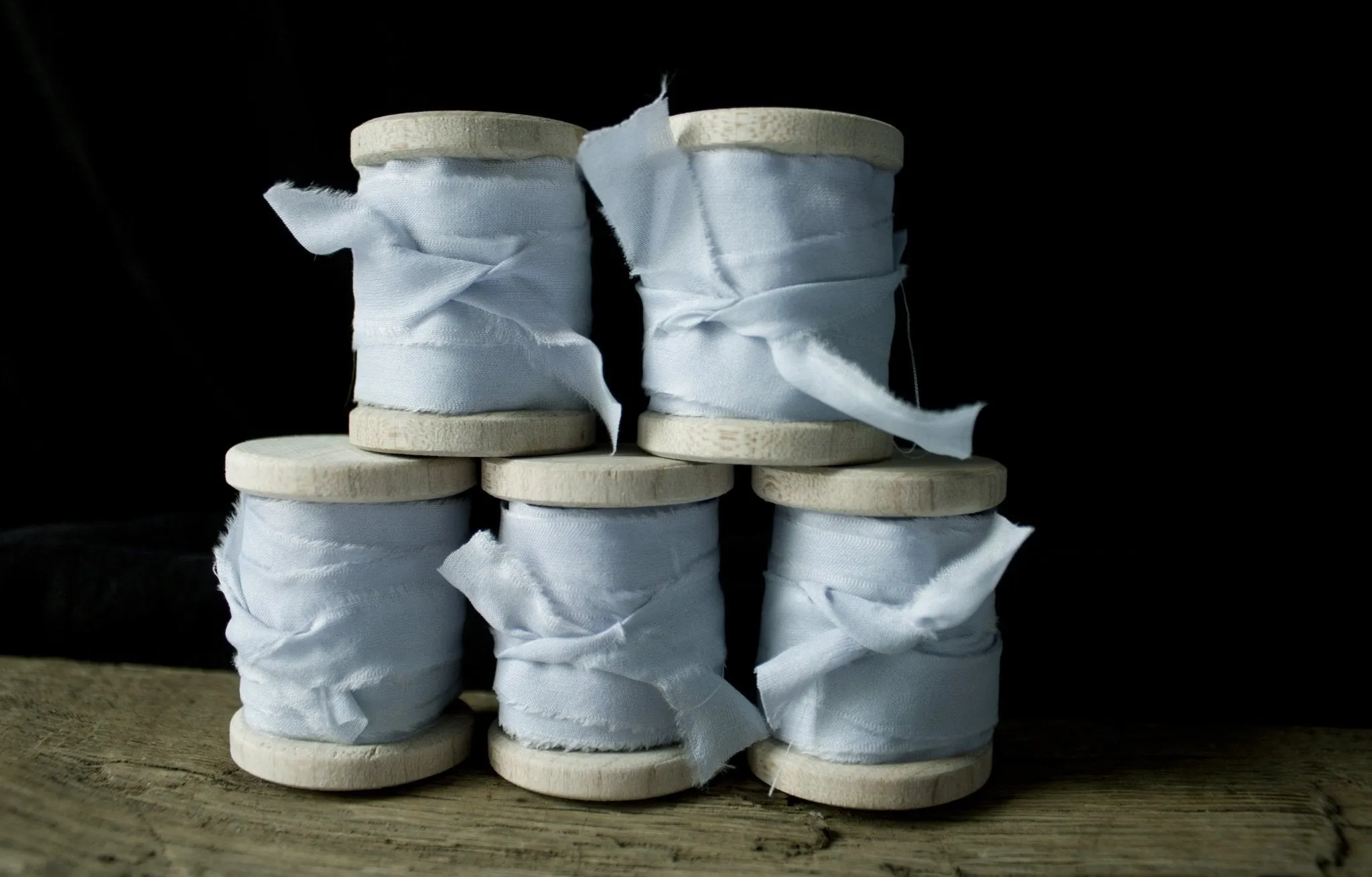 Aether Light Blue Silk Ribbon in Habotai *sale