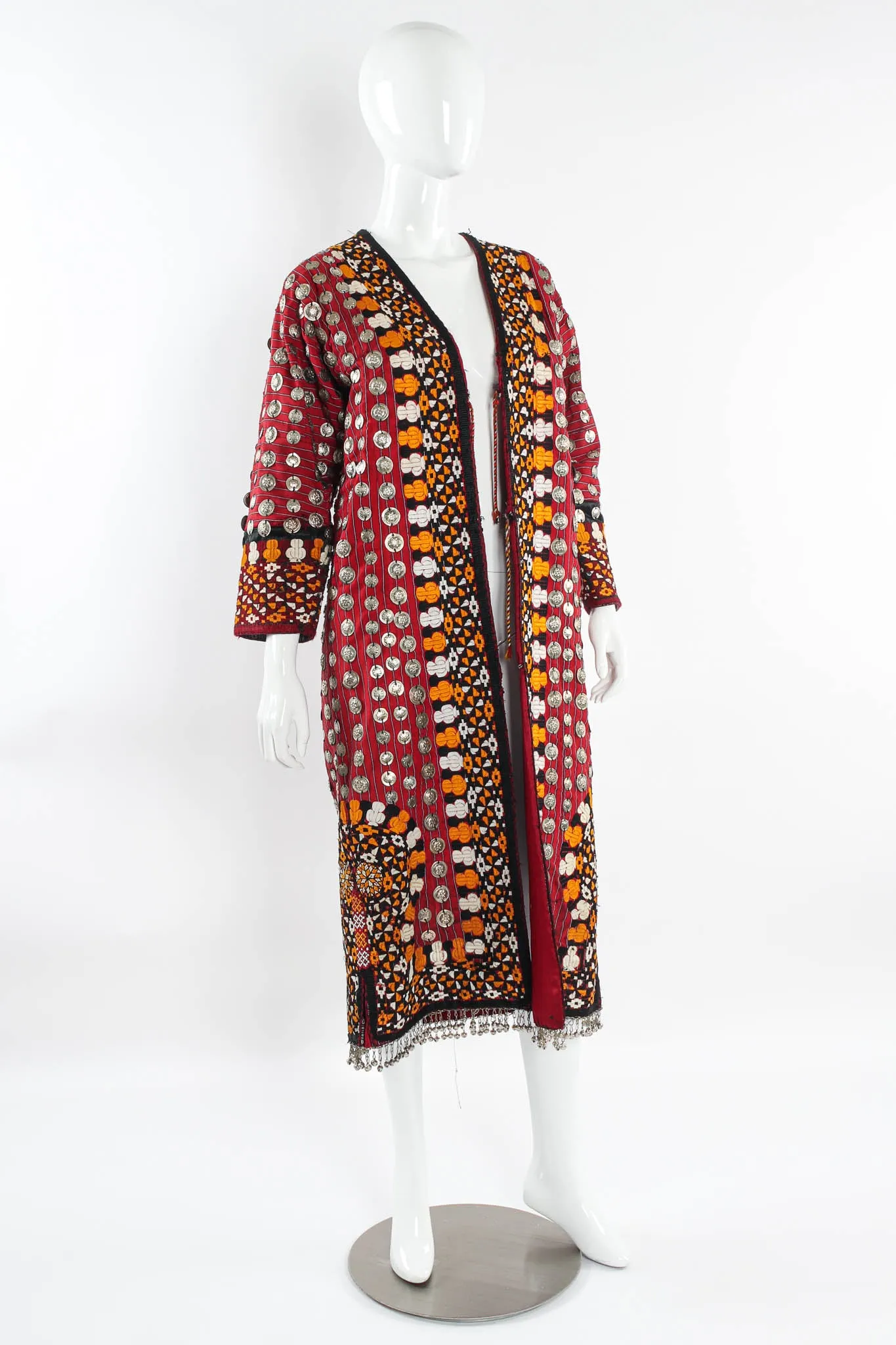 Afghan Embroidered Coin Charm Bell Coat