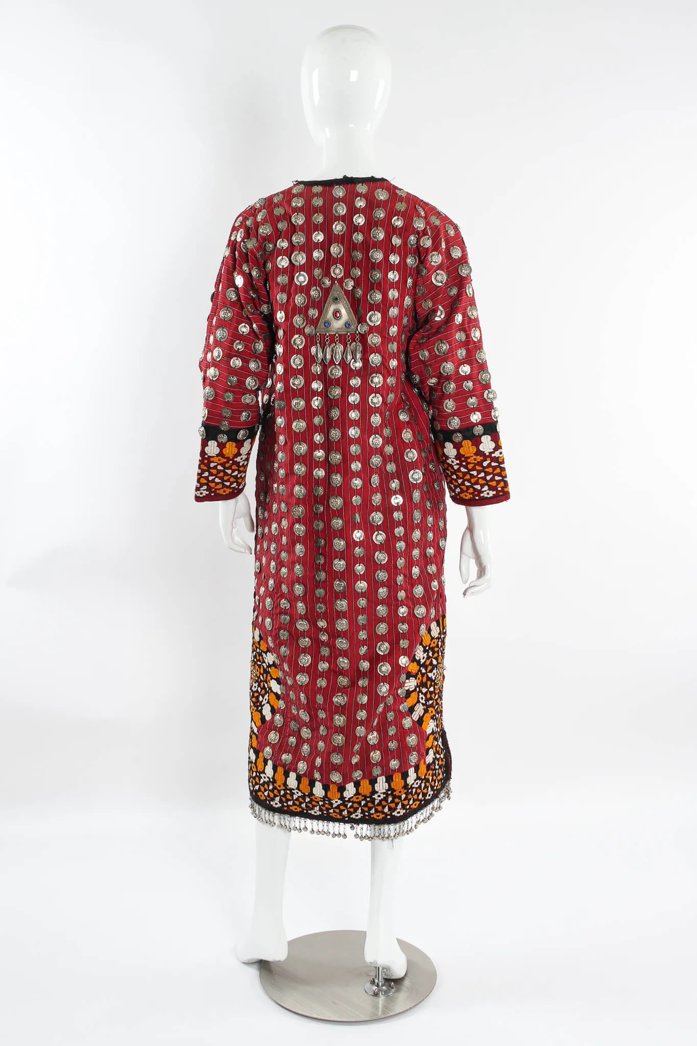 Afghan Embroidered Coin Charm Bell Coat