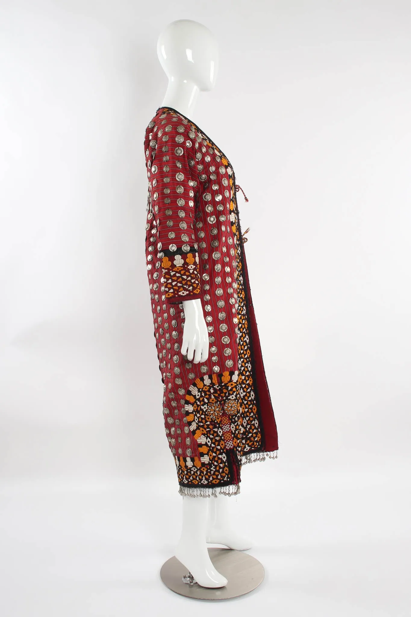 Afghan Embroidered Coin Charm Bell Coat