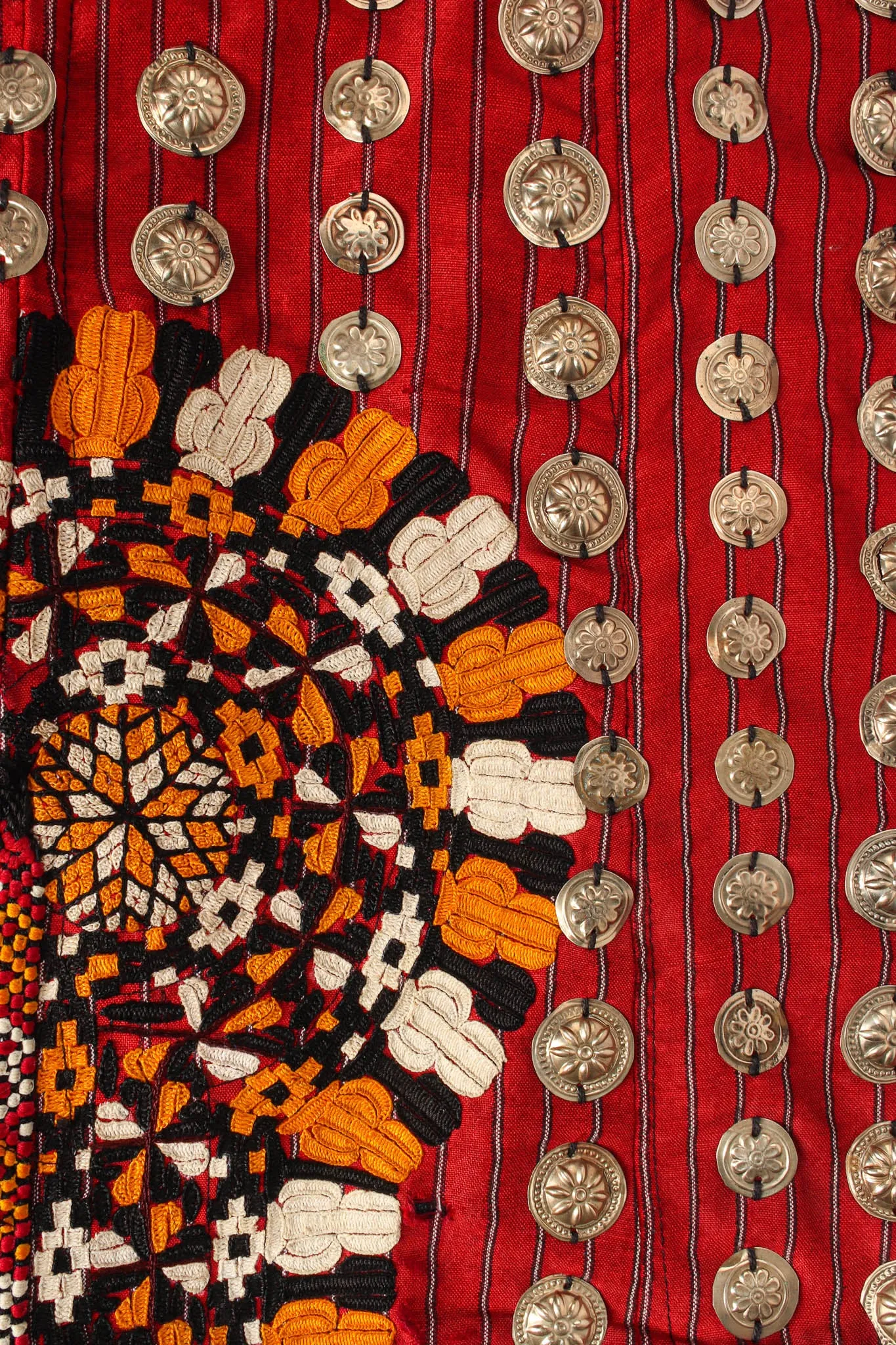 Afghan Embroidered Coin Charm Bell Coat