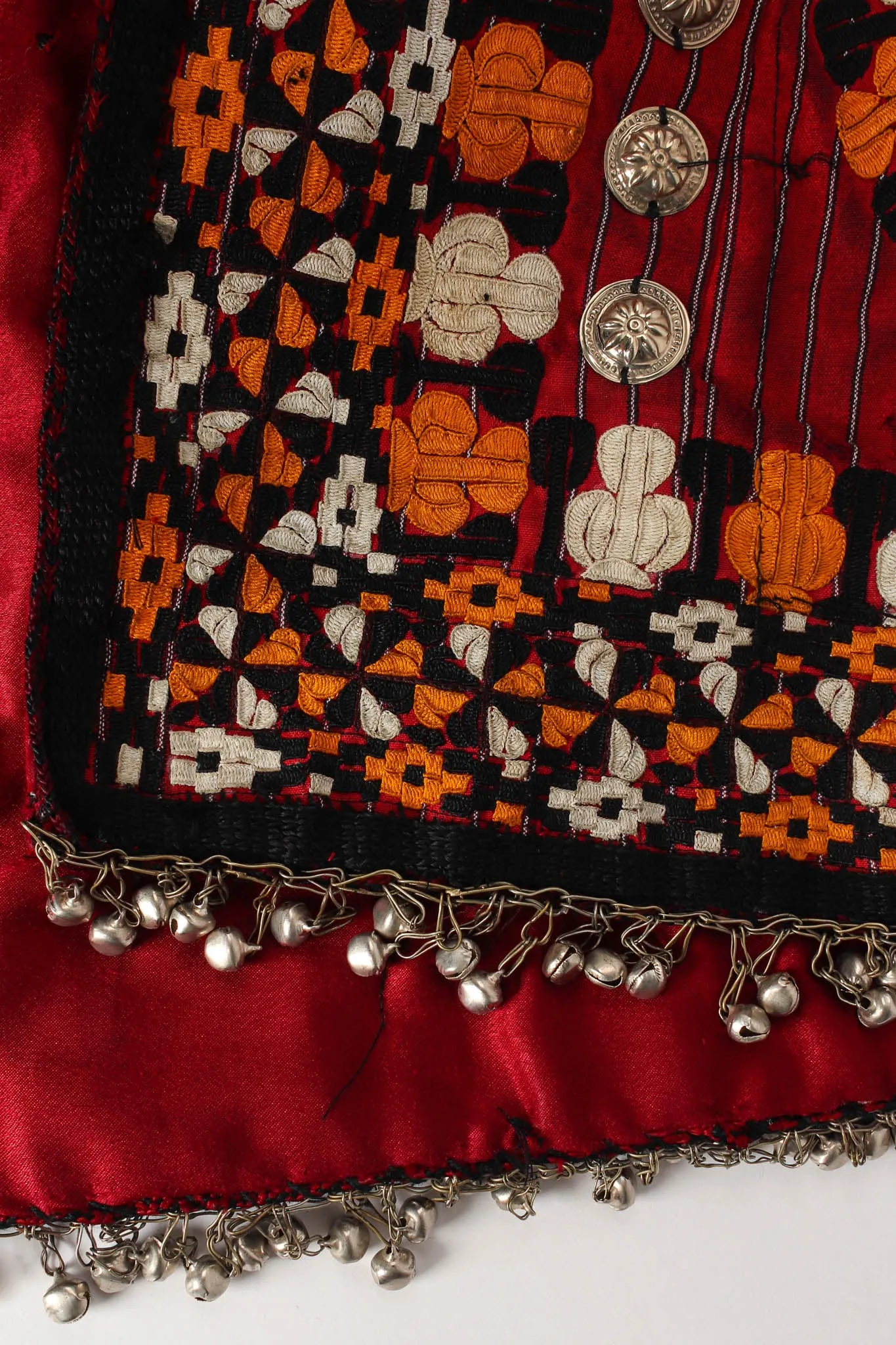 Afghan Embroidered Coin Charm Bell Coat