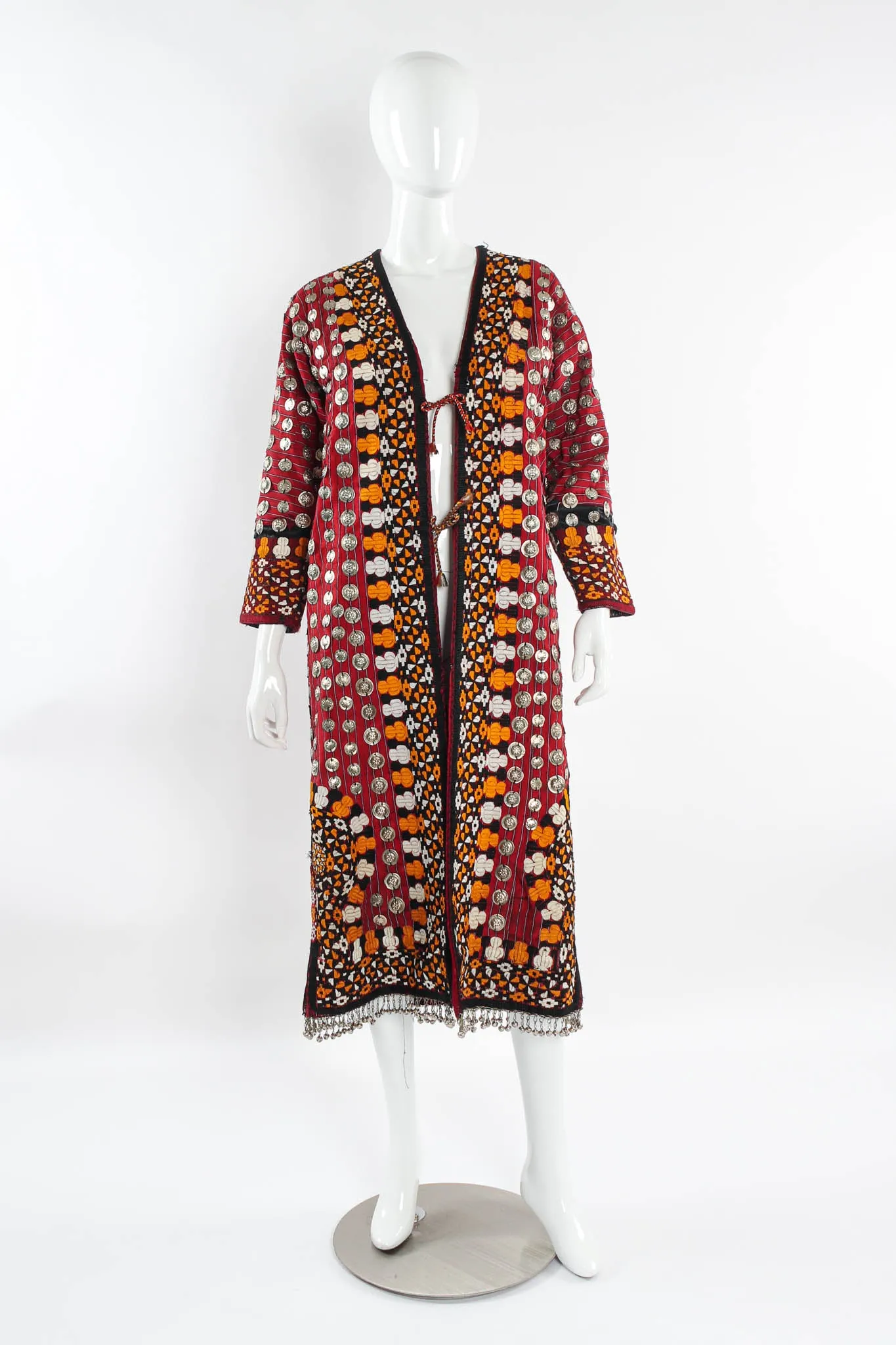 Afghan Embroidered Coin Charm Bell Coat
