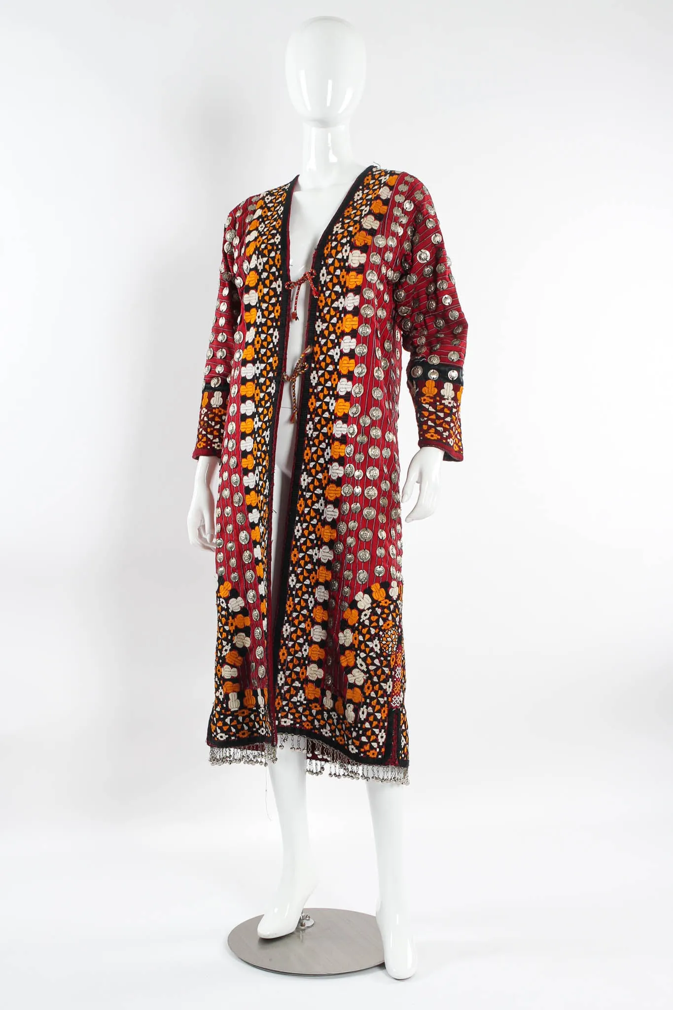 Afghan Embroidered Coin Charm Bell Coat