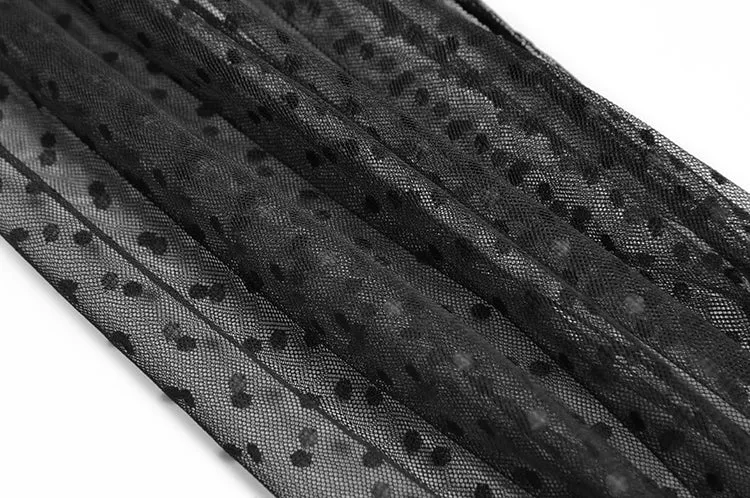 Alessia  Mesh Polka dot Lace Maxi