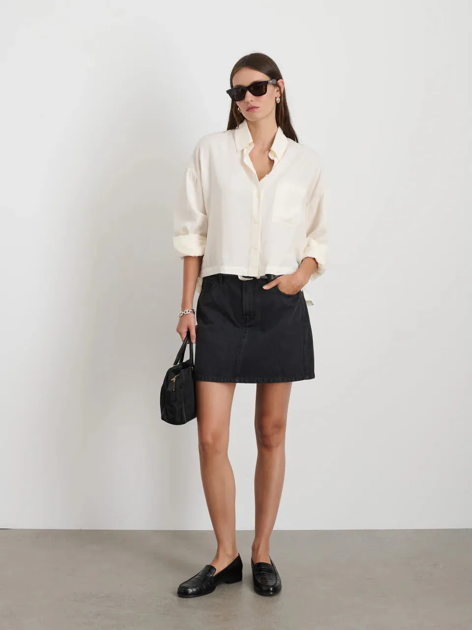 Alex Mill - Gemma Shirt in Lyocell (Ivory)