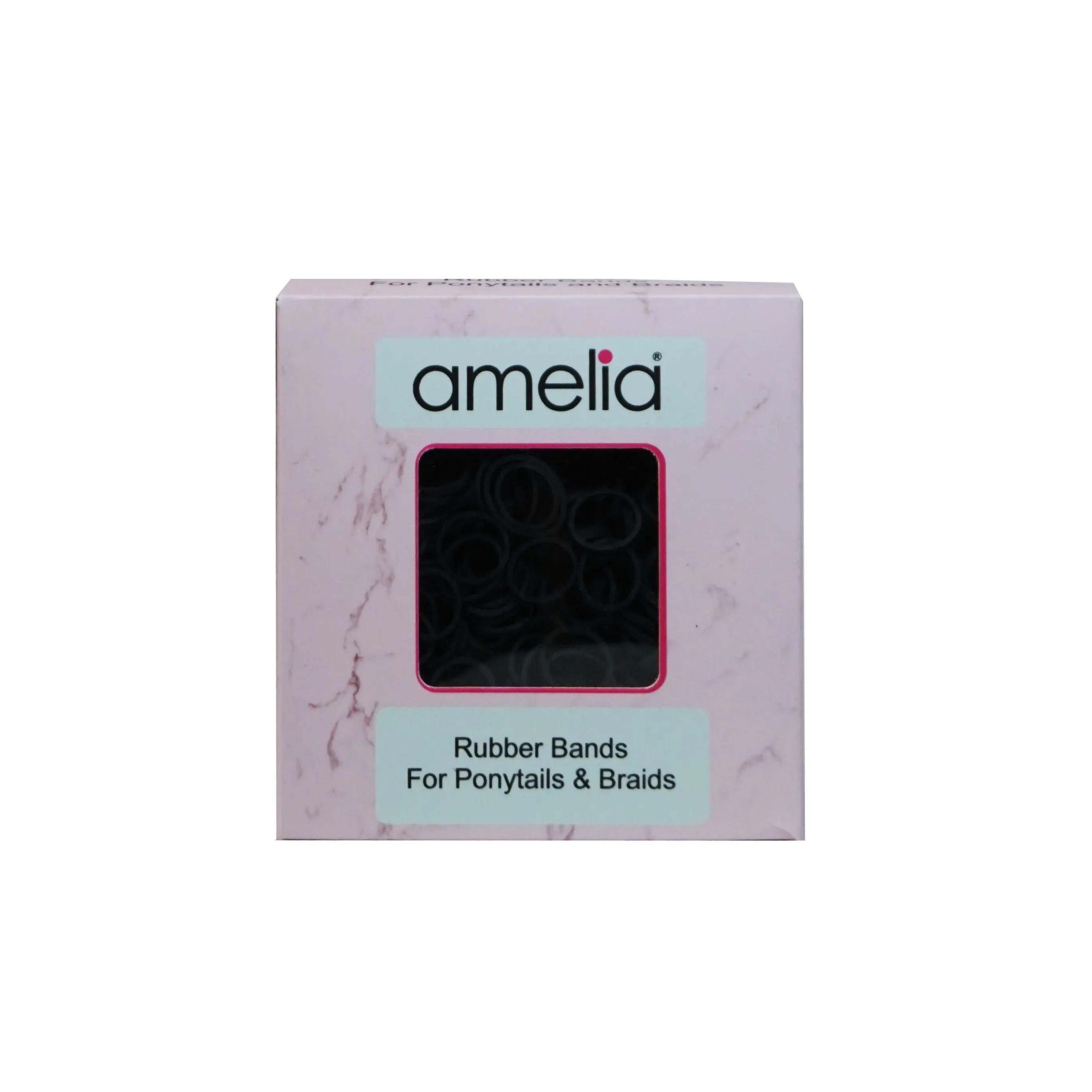 Amelia Beauty | 1/2in, 1000ct Elastic Rubber Band Pony Tail Holders | Made in USA | Dozen Pack