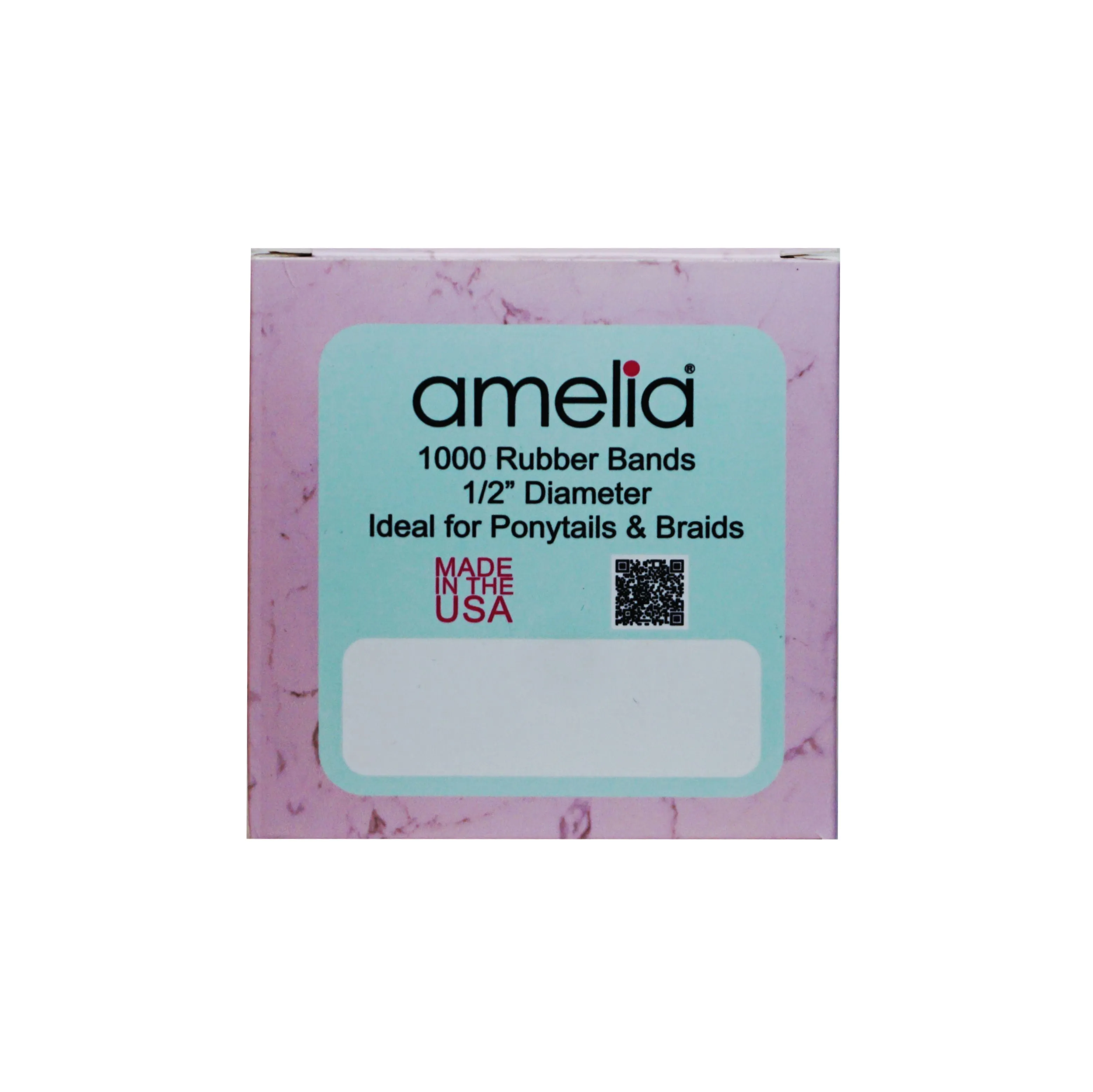 Amelia Beauty | 1/2in, 1000ct Elastic Rubber Band Pony Tail Holders | Made in USA | Dozen Pack