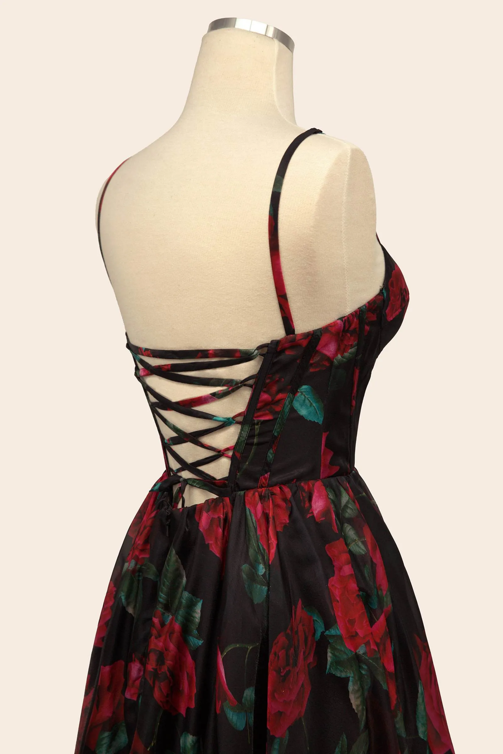 Andrea & Leo A1465 Dress Rose Print Organza Gown