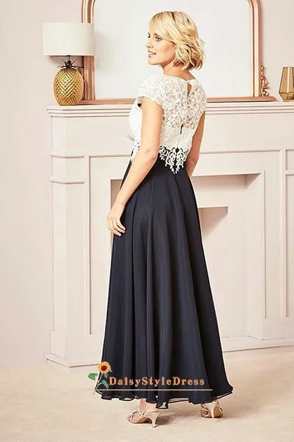 Ankle Length Grey Mother of The Bride Dress