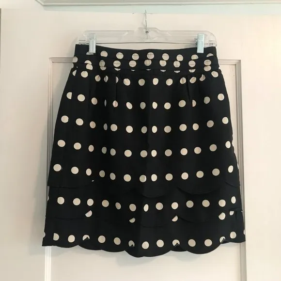 Anthropologie | Scalloped Dots Skirt