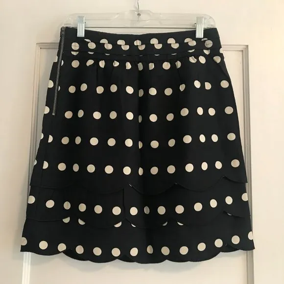 Anthropologie | Scalloped Dots Skirt